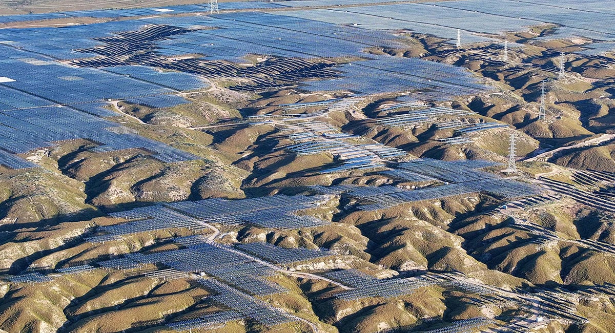 Solar panels are seen on fields and hilltops at the Yinchuan Fourth Photovoltaic Power Station in Yinchuan, in Chinas northern Ningxia region on September 24, 2025. — AFP