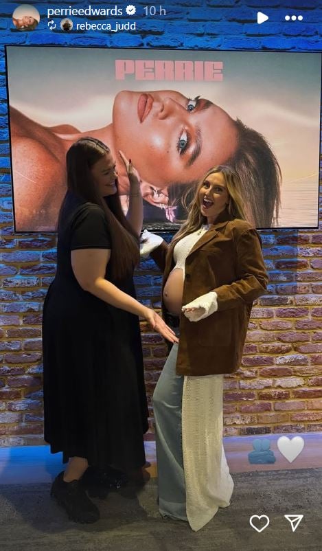 Perrie Edwards celebrates her debut solo album while pregnant