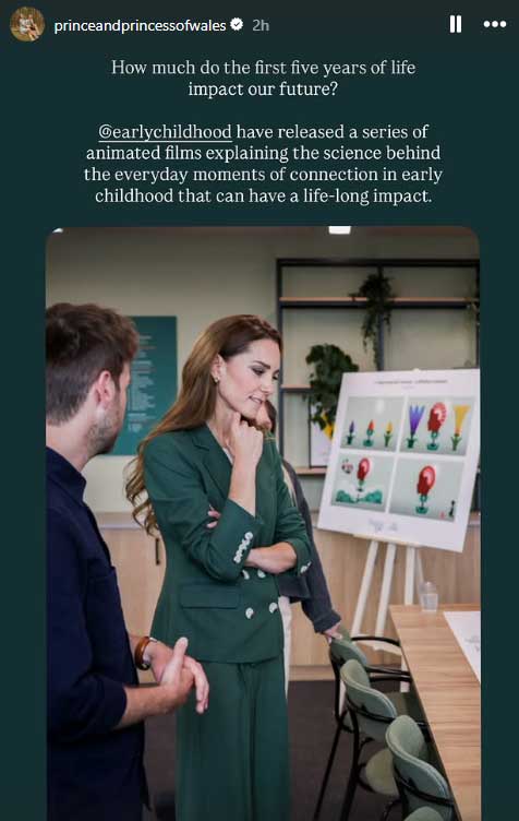 Kate Middleton uses royal account to promote animated films on early childhood