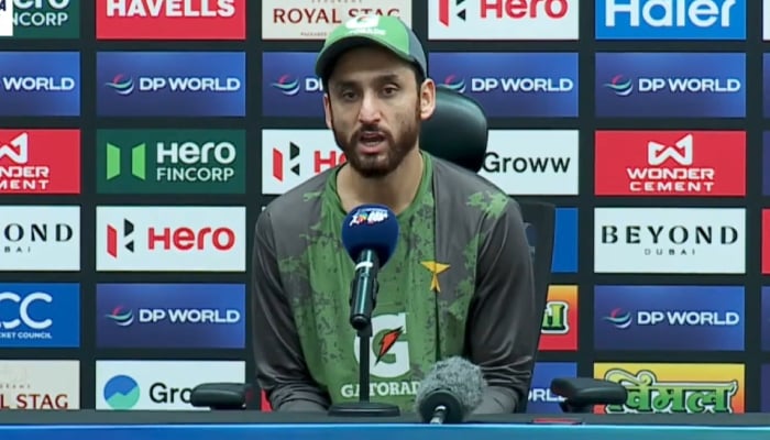 Pakistan captain Salman Ali speaks at a pre-match conference in Dubai on September, 27, 2025. — Screengrab via YouTube/ACC