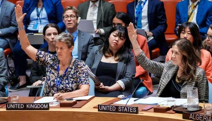 Members of the UN Security Council vote against a resolution that would permanently lift UN sanctions on Iran at the UN headquarters in New York City, US, September 19, 2025. — Reuters