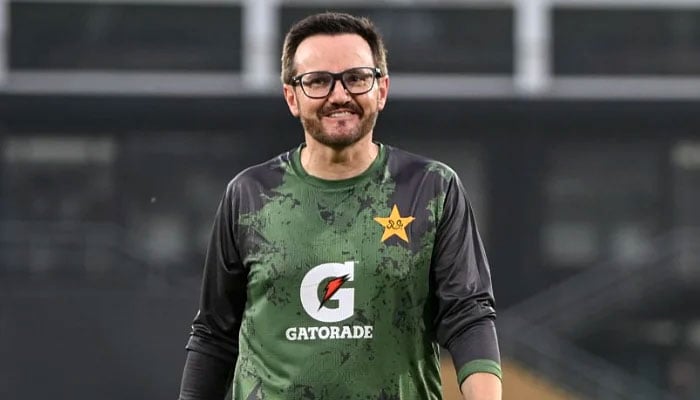 Head coach Mike Hesson pictured during a Pakistan Mens T20 Squad Media Opportunity at National Stadium on July 14, 2025 in Karachi, Pakistan. — AFP