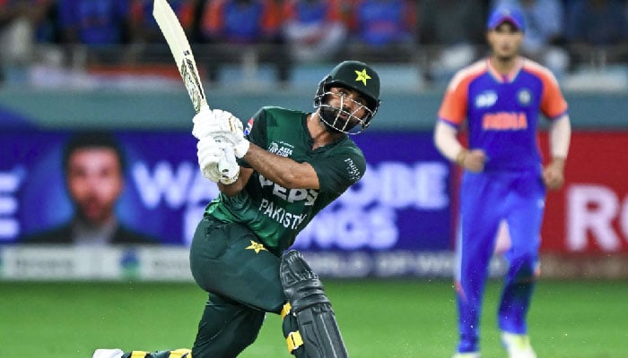 Pakistans Fakhar Zaman plays a shot during the ACC Mens T20 Asia Cup 2025 final against India at the Dubai International Cricket Stadium in Dubai on September 28, 2025. — ACC