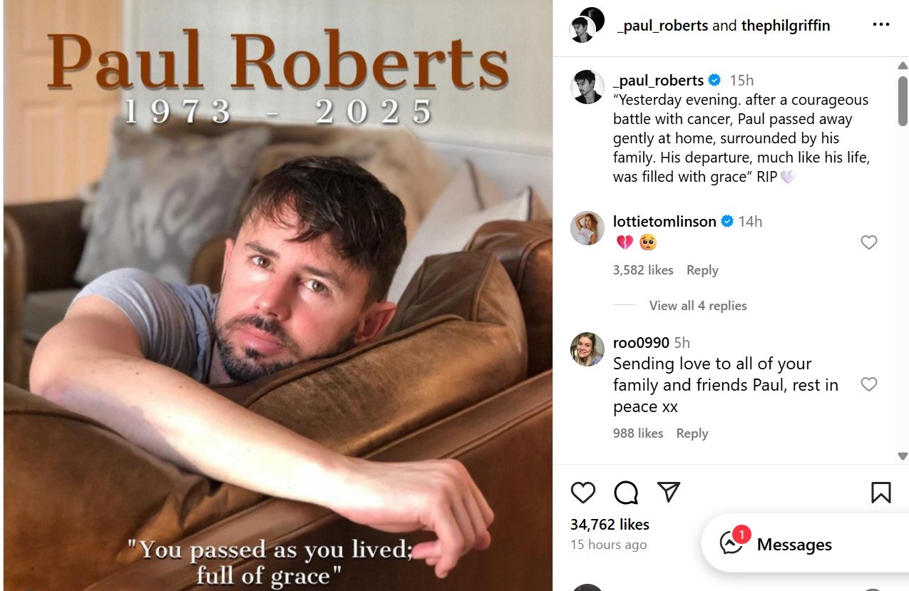 Pop icons mourn Paul Roberts after his death at the age of 52