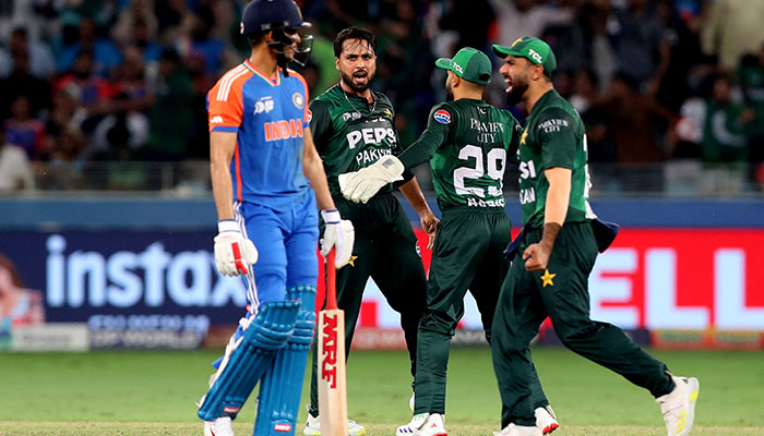 Pakistans Faheem Ashraf celebrates after taking the wicket of Indias Shubman Gill during Asia Cup 2025 final at Dubai International Cricket Stadium, Dubai, United Arab Emirates, September 28, 2025. — Reuters