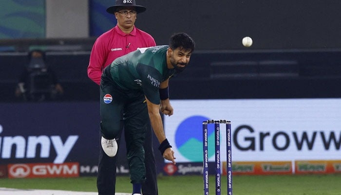 Cricket - Asia Cup - Final - India v Pakistan - Dubai International Cricket Stadium, Dubai, United Arab Emirates - September 28, 2025 Pakistans Haris Rauf in action. — Reuters