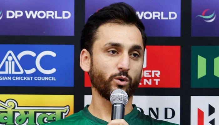 Pakistan captain Salman Ali Agha speaks at the captains press conference ahead of the Asia Cup 2025 at the Dubai International Cricket Stadium in Dubai on September 9, 2025. — ACC