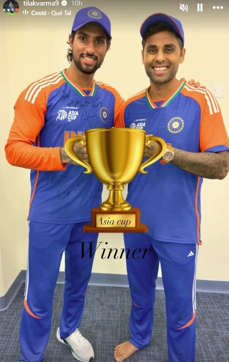 Indian cricketers mocked for posting fake Asia Cup trophy photos online