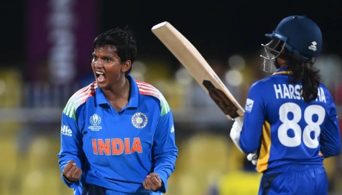 India’s Deepti Sharma celebrates after a wicket during their ICC Womens World Cup 2025 game against Sri Lanka at Barsapara Cricket Stadium, Guwahati, September 30, 2025. — ICC