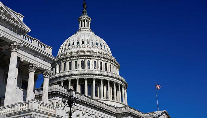 A view of the dome of the US Capitol building, during a vote on a stopgap spending bill to avert a partial government shutdown that would otherwise begin October 1, on Capitol Hill in Washington, DC, US on September 19, 2025. — Reuters