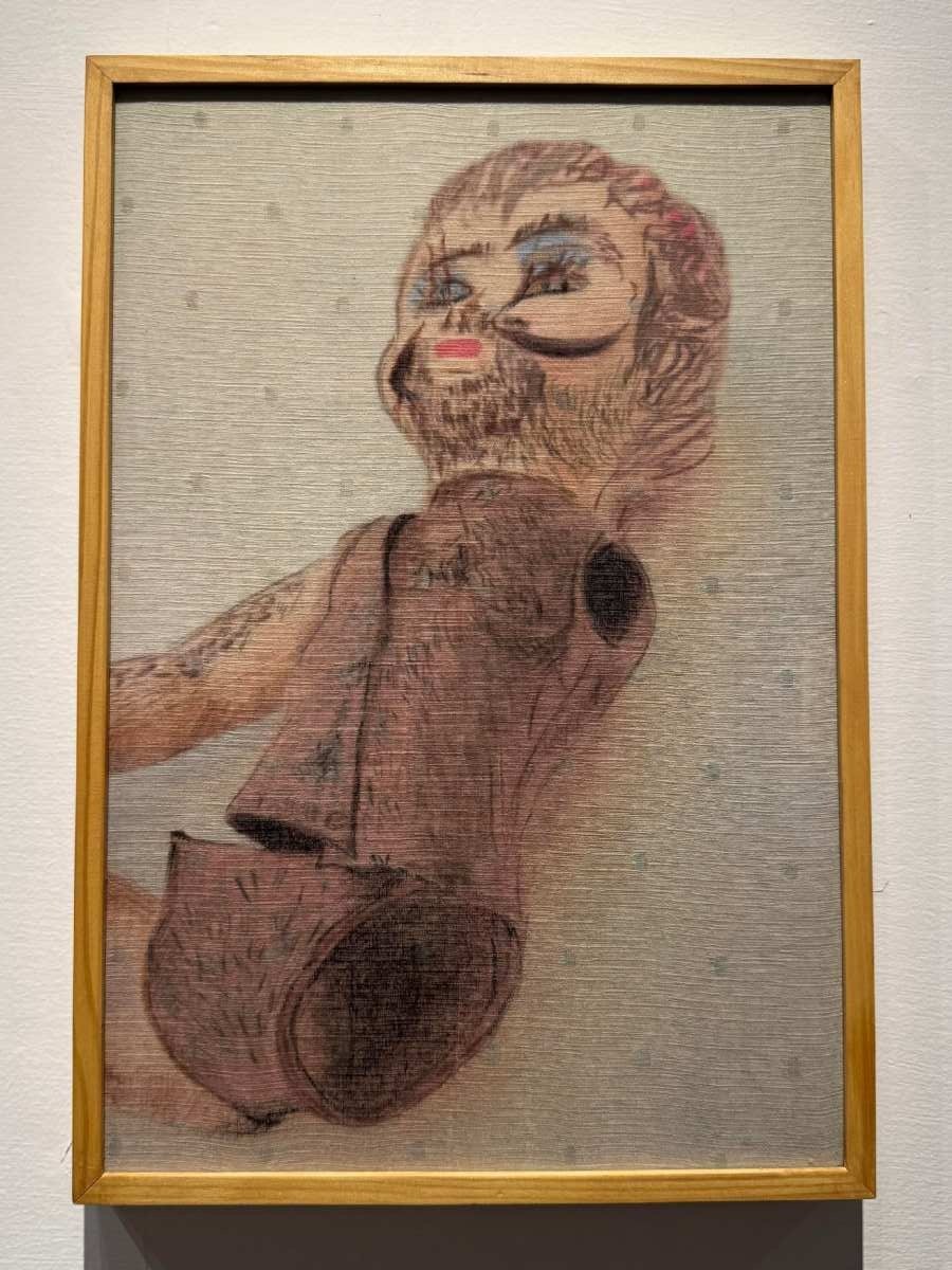 One of the drawings from Mohsins collection depicting childhood trauma. — Photo by author