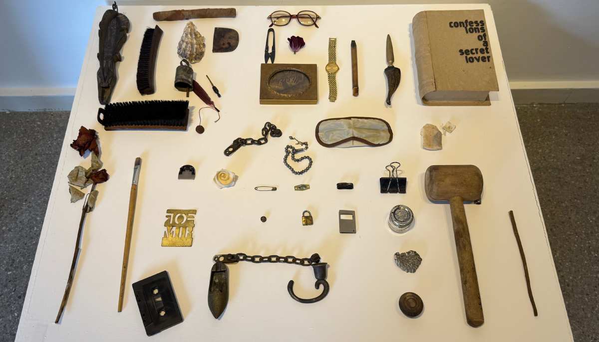 A collection of items titled Confessions of a Secret Love preserved by Mohsin as keepsakes. — Photo by author