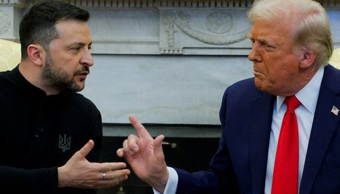 US President Donald Trump meets with Ukrainian President Volodymyr Zelenskiy at the White House in Washington, DC, US, February 28, 2025. — Reuters