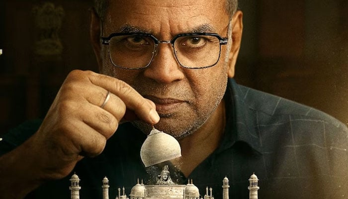 The poster of The Taj Story features Bollywood Paresh Rawal opening the dome of Taj Mahal. — India Today