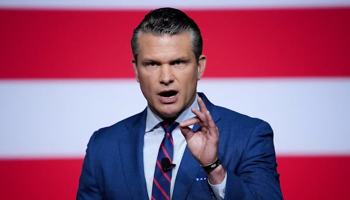 US Secretary of Defence Pete Hegseth speaks to senior military leaders at Marine Corps Base Quantico in Quantico, Virginia, US, September 30, 2025. —Reuters