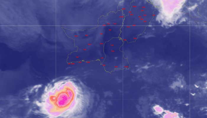 Satellite image of Cyclone Shakti in Arabian Sea on October 5, 2025. — PMD website