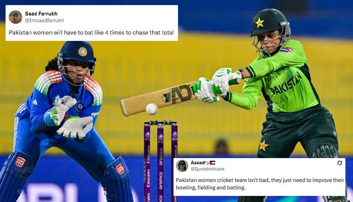 Pakistans Sidra Amin plays a shot during ICC Womens Cricket World Cup 2025 ODI match against India and Pakistan at the R Premadasa International Cricket Stadium in Colombo on October 5, 2025. — AFP