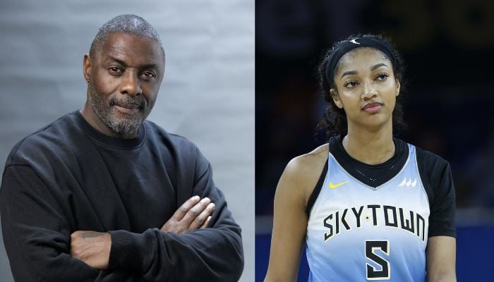 Idris Elba learns basketball tips from Angel Reese on A House of Dynamite set