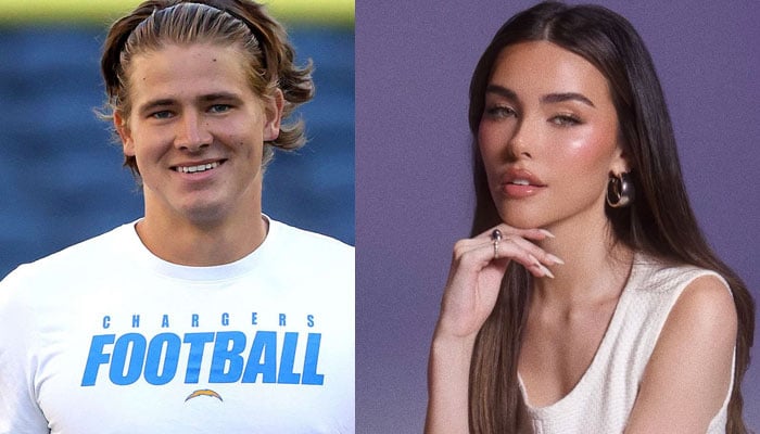 Justin Herbert, Madison Beer spotted sharing sweet sideline moment