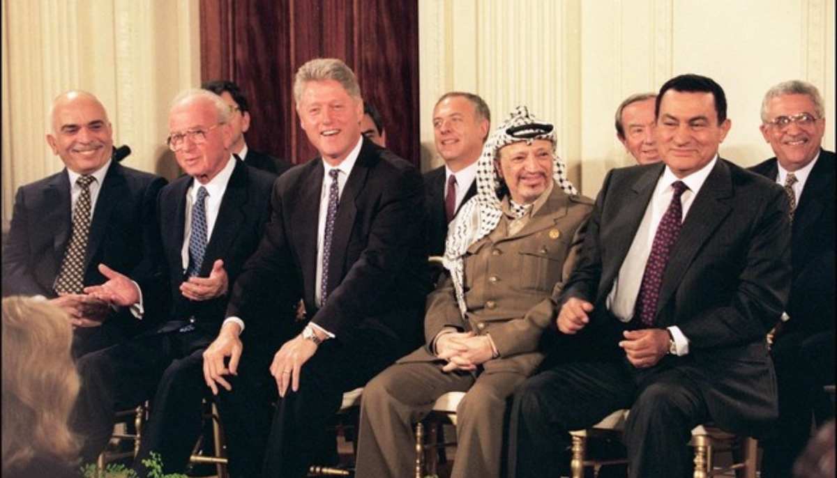 Wye River Memorandum was signed by Israeli Prime Minister Benjamin Netanyahu and late Palestinian leader Yasser Arafat in 1998. — AFP/File