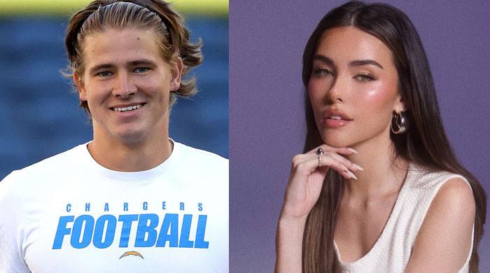 Justin Herbert, Madison Beer spotted sharing sweet sideline moment