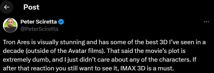 Critics get honest about Tron: Ares