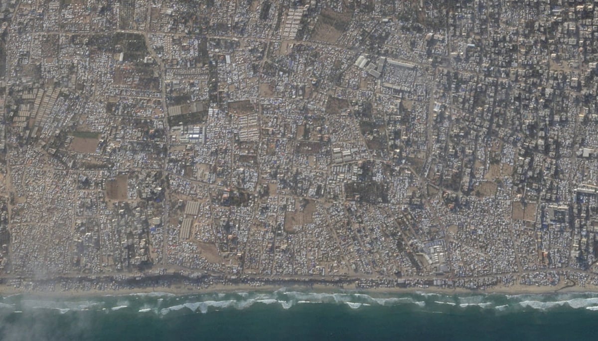 A satellite image shows Deir El Balah during the war, September 28, 2025. — Reuters