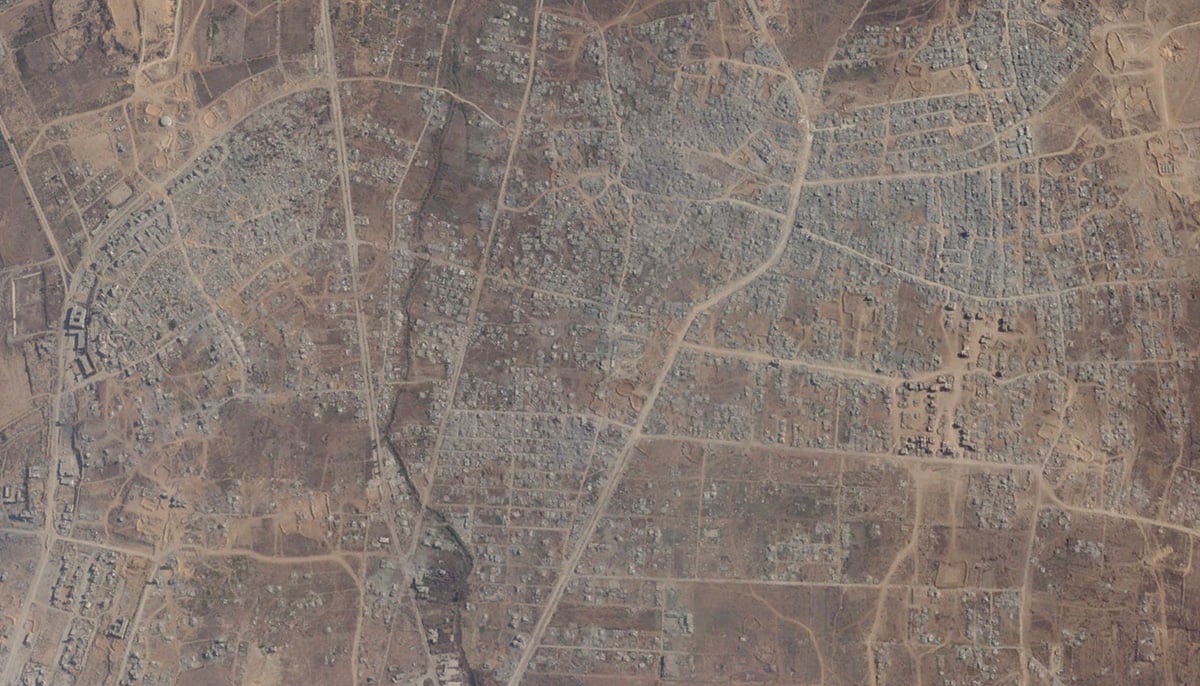 A satellite image shows Beit Hanoun during the war, September 21, 2025. — Reuters