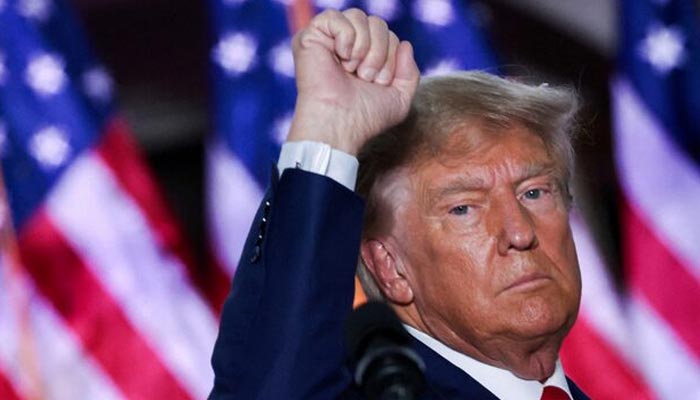 US President Donald Trump gestures during an event in this undated image. — Reuters