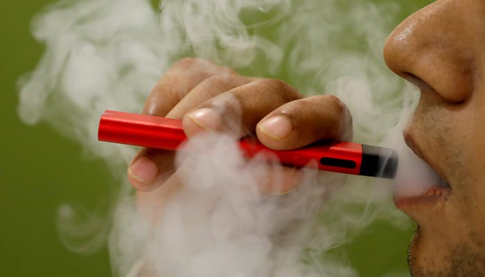 A man uses a vape device in this illustration picture, September 19, 2019. — Reuters