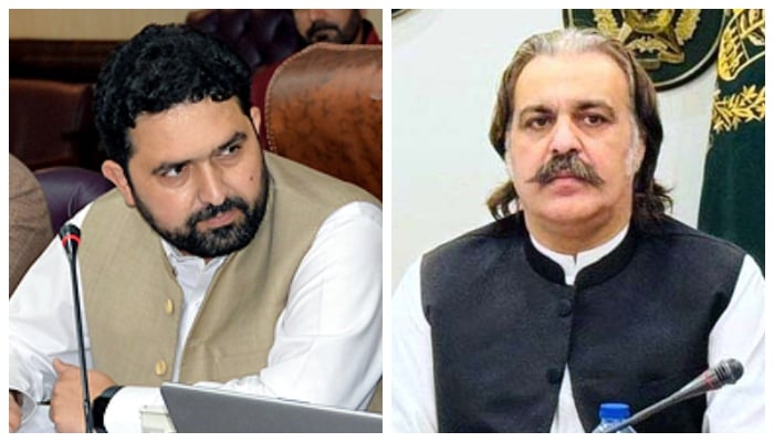 KP Chief Minister Ali Amin Gandapur (right) and PTI MPA Sohail Afridi — NNI/APP/File