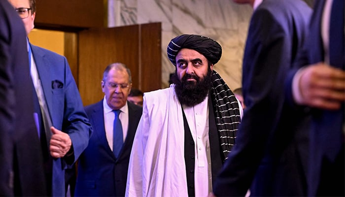 Afghanistan´s Foreign Minister Amir Khan Muttaqi attends the Moscow Format consultations on Afghanistan, in Moscow on October 7, 2025. — AFP