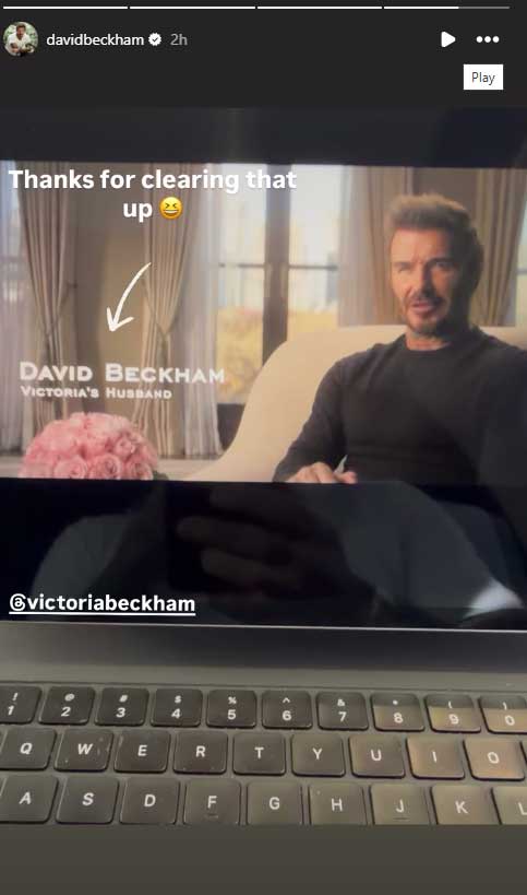 David Beckhams hilarious reaction to Victoria’s husband label delights fans