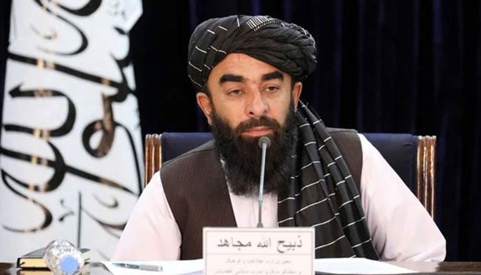 Taliban spokesman Zabihullah Mujahid speaks during a news conference in Kabul, Afghanistan, November 10, 2021. — Reuters