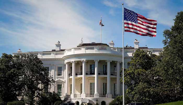 A general view of the White House as US President Donald Trumps motorcade returns following a trip to Trump National Golf Club, in Washington, DC, US, July 20, 2025.—Reuters