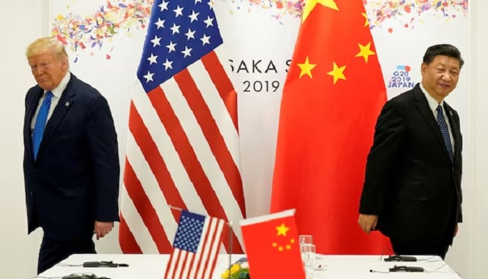 US President Donald Trump attends a bilateral meeting with Chinas President Xi Jinping during the G20 leaders summit in Osaka, Japan, June 29, 2019.— Reuters
