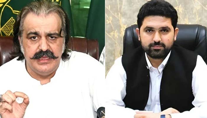 Ali Amin Gandapur (left) and PTI MPA Sohail Afridi — APP/KP Government/File