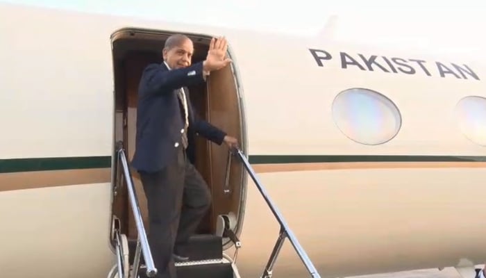 Prime Minister Shehbaz Sharif departs for Egypt, October 13, 2025. — Radio Pakistan