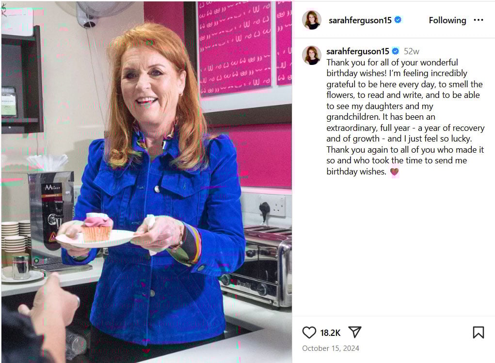 Sarah Fergusons birthday: Inside the ‘gratitude for her daughters and grandchildren