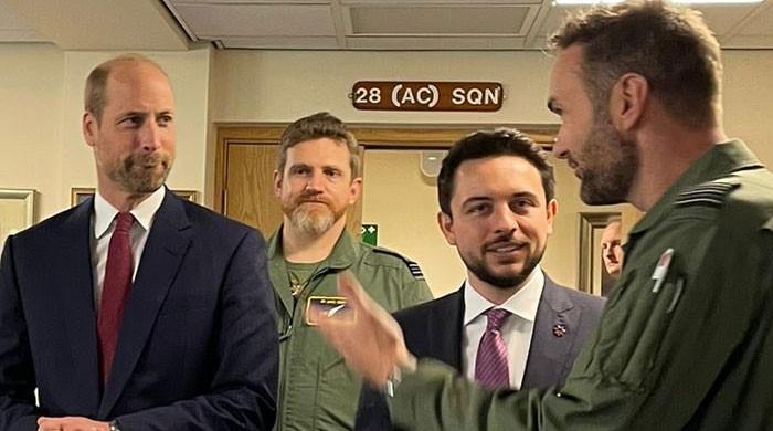 Prince William and the Crown Prince of Jordan kick off joint appearance: Video
