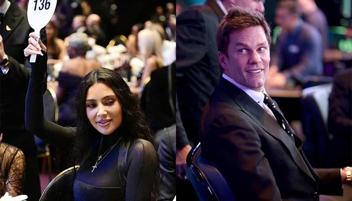 Photo: Kim Kardashian and Tom Brady attending a charity event