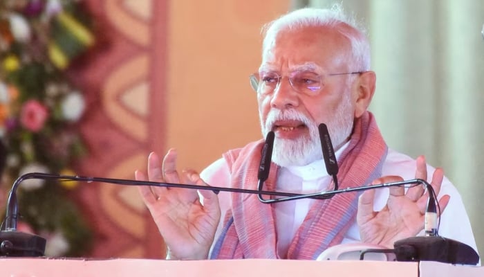 Indias Prime Minister Narendra Modi addresses a rally in Madhubani in the eastern state of Bihar, India, April 24, 2025. — Reuters
