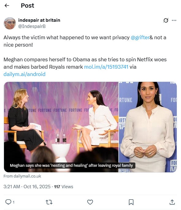Meghan Markle comes under fire for making shocking comparisons