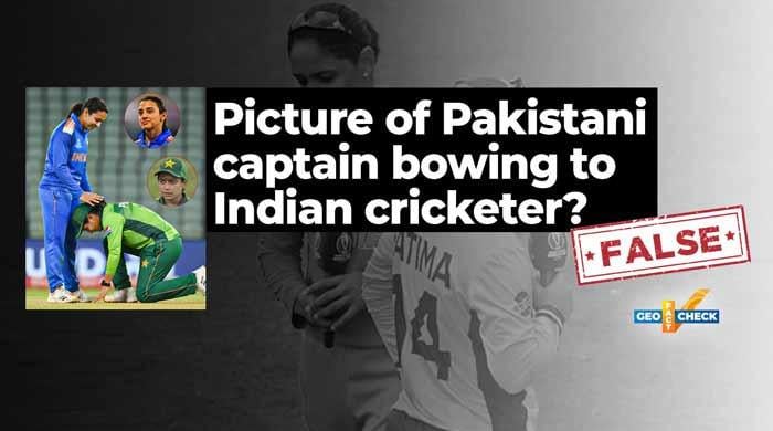 Fact-check: AI-generated image falsely shows Pakistan captain bowing to Indian cricketer