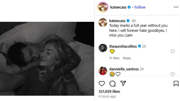 Kate Cassidy breaks hearts with poignant note on Liam Paynes death anniversary