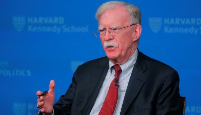 Former National Security Advisor John Bolton speaks at the John F Kennedy Jr Forum at the Kennedy School of Government at Harvard University in Cambridge, Massachusetts, US, September 29, 2025. — Reuters