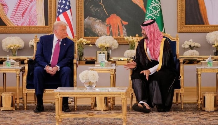 US President Donald Trump and Saudi Crown Prince Mohammed Bin Salman meet in Riyadh, Saudi Arabia, May 13, 2025. — Reuters
