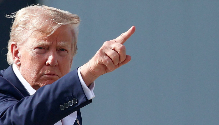 US President Donald Trump gestures before boarding Air Force One as he returns to Washington, DC, in Lossiemouth, Scotland, Britain, July 29, 2025. — Reuters