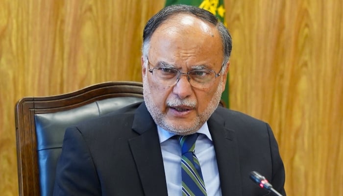 Minister for Planning Ahsan Iqbal can be seen in this picture dated October 14, 2025. — Facebook@ahsaniqbal.pk