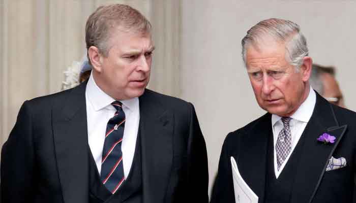 King Charles and Prince Andrew: File photo